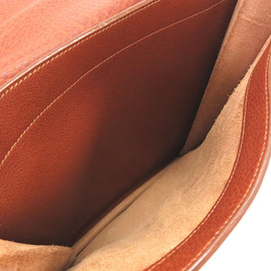 美品 エルメス サックアデペッシュDPLG ブッフル トワルアッシュ ブラウン シルバー金具 □G刻印 ショルダーバッグ バッグ 茶 0017 【中古】 HERMES メンズ