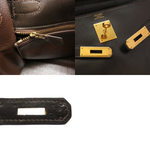 エルメス ケリー32 内縫い ボックスカーフ ブラウン ゴールド金具 〇T刻印 ハンドバッグ バッグ 茶 0032 【中古】 HERMES