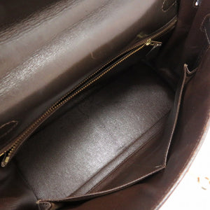 エルメス ケリー32 内縫い ボックスカーフ ブラウン ゴールド金具 〇T刻印 ハンドバッグ バッグ 茶 0032 【中古】 HERMES