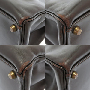 エルメス ケリー32 内縫い ボックスカーフ ブラウン ゴールド金具 〇T刻印 ハンドバッグ バッグ 茶 0032 【中古】 HERMES