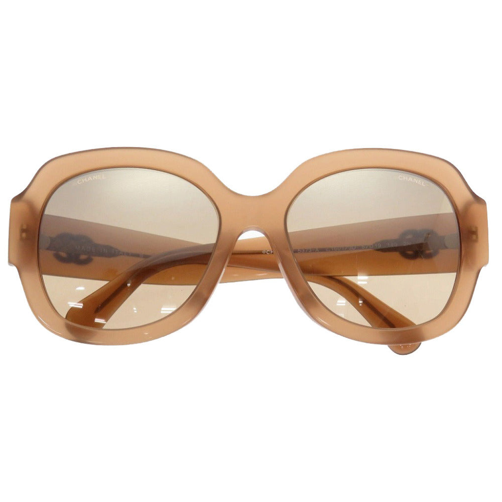 美品 シャネル 5373A プラスチック ブラウン 茶 サングラス 0041【中古】CHANEL