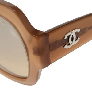 美品 シャネル 5373A プラスチック ブラウン 茶 サングラス 0041【中古】CHANEL