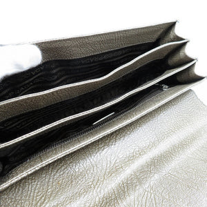 プラダ レザー グレー シルバー金具 ショルダーバッグ レディース0052【中古】PRADA