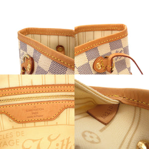 ルイ ヴィトン ダミエ アズール ネヴァーフルPM N51110 トートバッグ バッグ 白 LV 0068 【中古】 LOUIS VUITTON