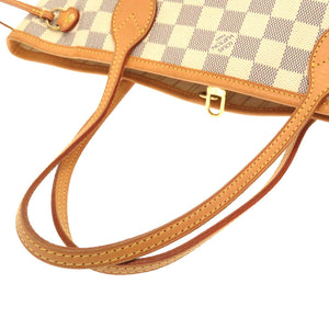 ルイ ヴィトン ダミエ アズール ネヴァーフルPM N51110 トートバッグ バッグ 白 LV 0068 【中古】 LOUIS VUITTON