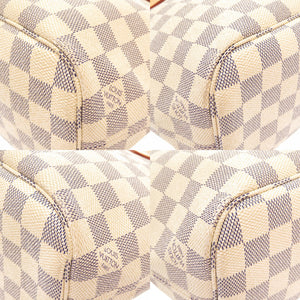ルイ ヴィトン ダミエ アズール ネヴァーフルPM N51110 トートバッグ バッグ 白 LV 0068 【中古】 LOUIS VUITTON