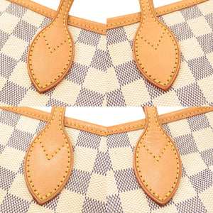 ルイ ヴィトン ダミエ アズール ネヴァーフルPM N51110 トートバッグ バッグ 白 LV 0068 【中古】 LOUIS VUITTON