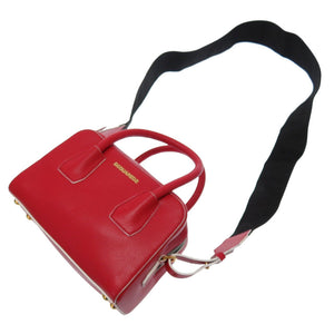新品同様 ディースクエアード 2way レザー レッド 赤 ハンドバッグ 0098【中古】DSQUARED2