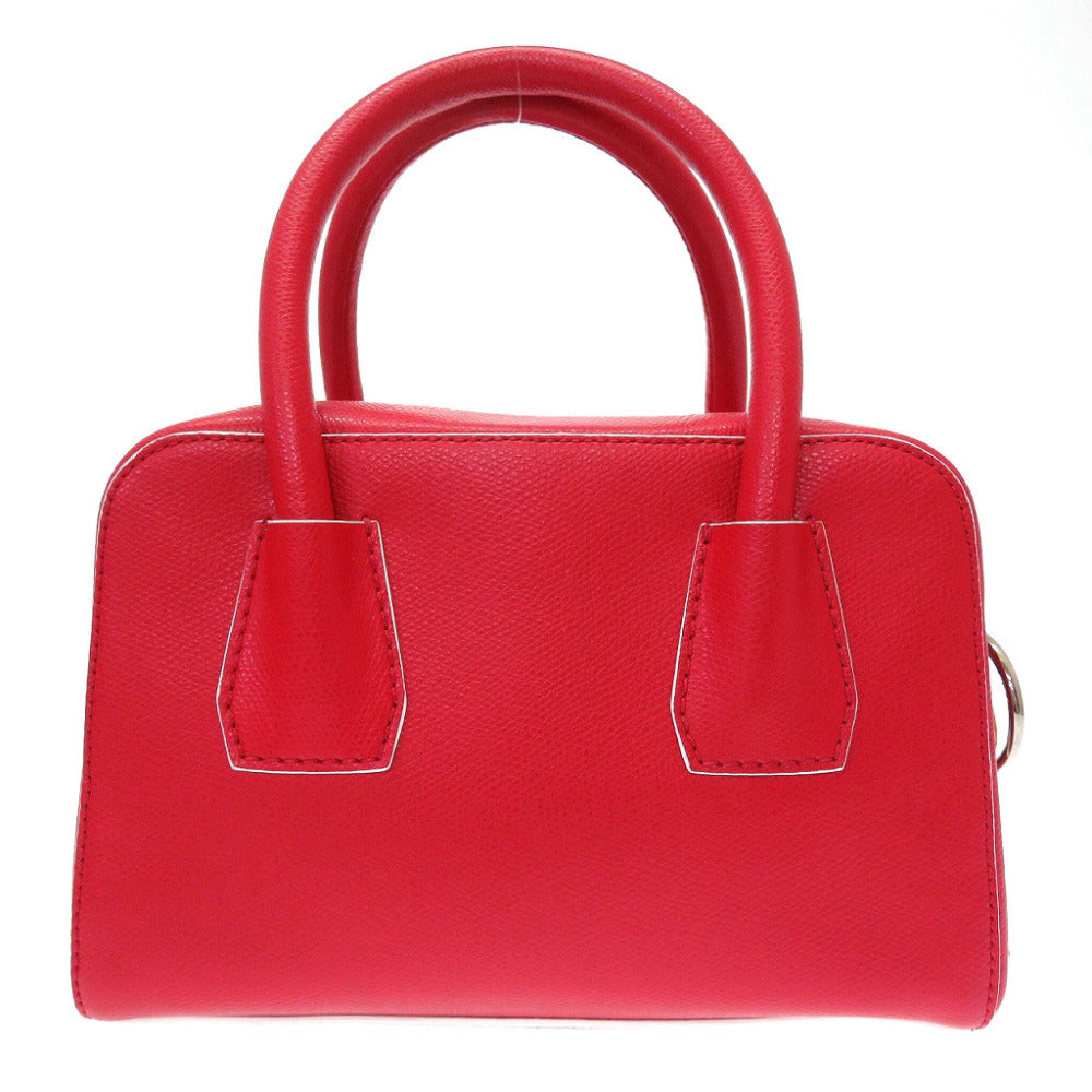 新品同様 ディースクエアード 2way レザー レッド 赤 ハンドバッグ 0098【中古】DSQUARED2