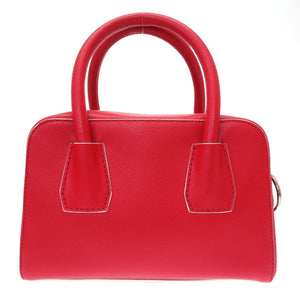 新品同様 ディースクエアード 2way レザー レッド 赤 ハンドバッグ 0098【中古】DSQUARED2