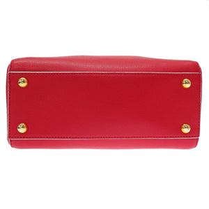 新品同様 ディースクエアード 2way レザー レッド 赤 ハンドバッグ 0098【中古】DSQUARED2