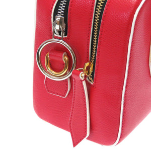 新品同様 ディースクエアード 2way レザー レッド 赤 ハンドバッグ 0098【中古】DSQUARED2