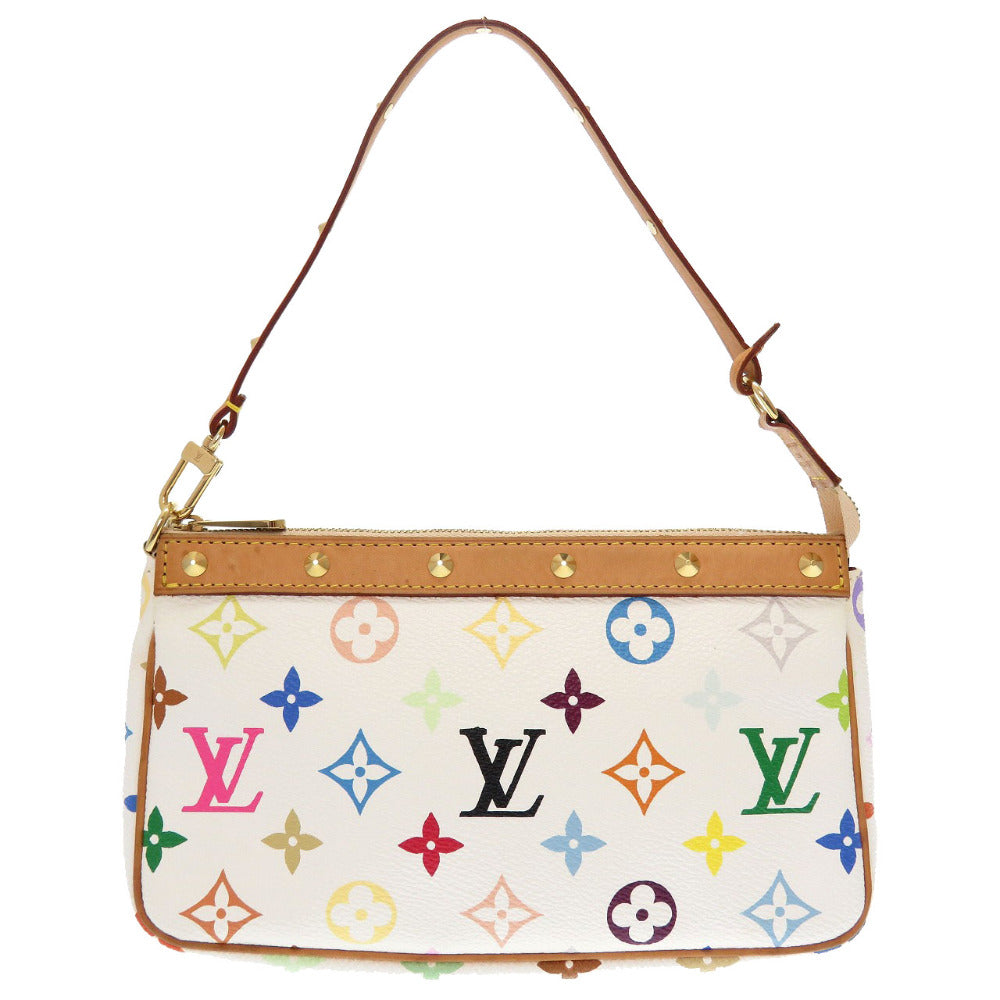 美品 ルイ ヴィトン モノグラム マルチカラー ポシェット アクセソワール ブロン M92649 アクセサリーポーチ ハンドバッグ ポーチ LV 0109 【中古】 LOUIS VUITTON