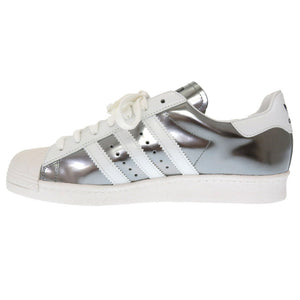 未使用 プラダ × アディダス スーパースター JPサイズ26.5cm USサイズ8 1/2 シルバー パテントレザー スニーカー 靴 0110 【中古】 PRADA × adidas