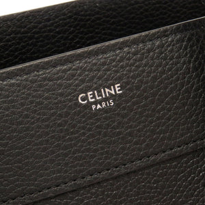 美品 セリーヌ ラゲージ マイクロショッパー ブラック レザー 19年製 ハンドバッグ バッグ 黒 0114 【中古】 CELINE