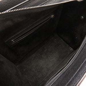 美品 セリーヌ ラゲージ マイクロショッパー ブラック レザー 19年製 ハンドバッグ バッグ 黒 0114 【中古】 CELINE