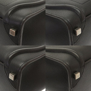 美品 セリーヌ ラゲージ マイクロショッパー ブラック レザー 19年製 ハンドバッグ バッグ 黒 0114 【中古】 CELINE