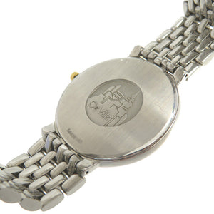 美品 オメガ デビル ゴールド文字盤 クオーツ 腕時計 SS ゴールド 0122【中古】OMEGA メンズ