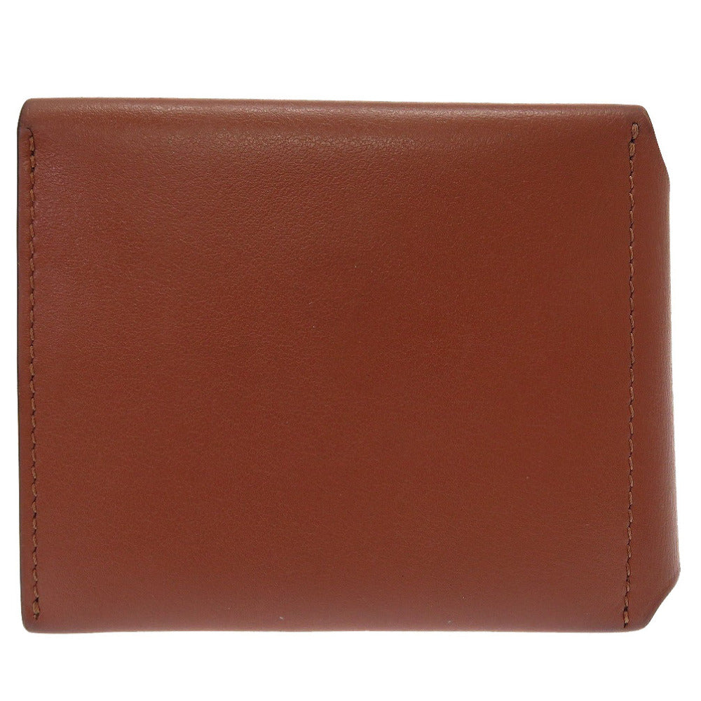 アクネ ストゥディオズ コンパクトウォレット レザー ブラウン 茶 3つ折り財布 財布 0124【中古】Acne Studios