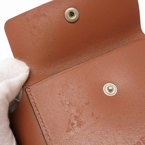 アクネ ストゥディオズ コンパクトウォレット レザー ブラウン 茶 3つ折り財布 財布 0124【中古】Acne Studios