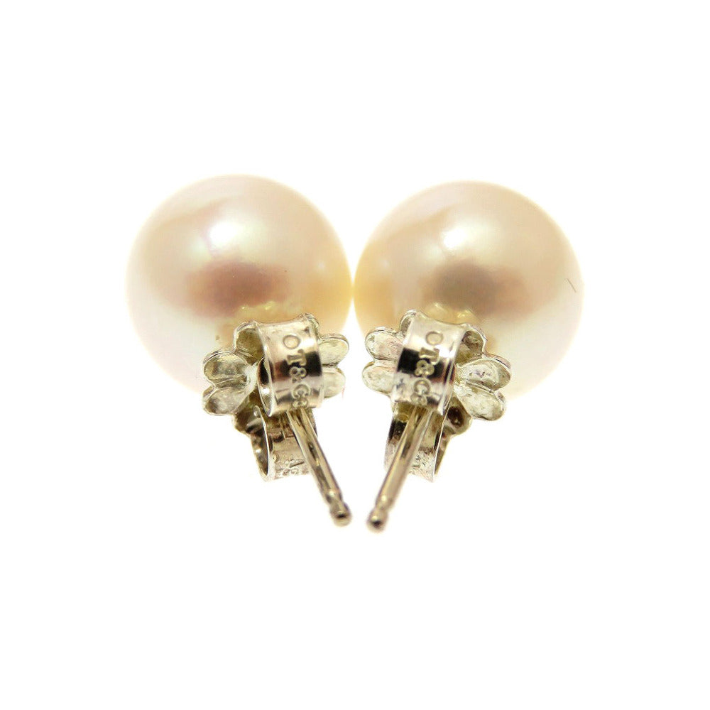 新品同様 ティファニー シルバー925 パール シルバー ホワイト ピアス 0133【中古】TIFFANY＆CO.