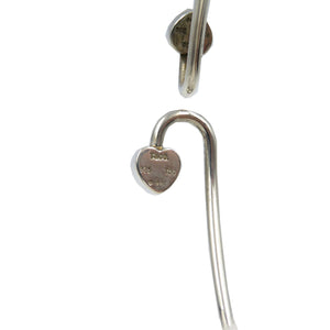 ティファニー ダブルハート フック シルバー925 K18イエローゴールド バングル 0140【中古】TIFFANY&Co.