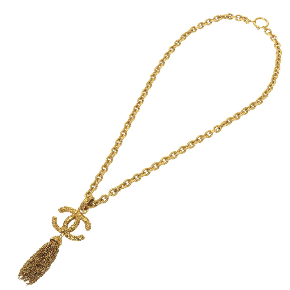 美品 シャネル 溶岩 ココマーク ヴィンテージ 93A ゴールドチェーン ネックレス アクセサリー 0012 【中古】 CHANEL