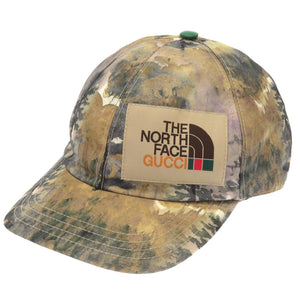 未使用 グッチ × ノースフェイス コットン グリーン キャップ 帽子 0013 【中古】 GUCCI × North Face