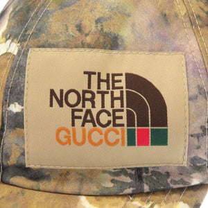未使用 グッチ × ノースフェイス コットン グリーン キャップ 帽子 0013 【中古】 GUCCI × North Face