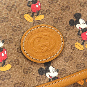 未使用 グッチ ミッキープリント ディズニーコラボ ミニGGスプリーム ベージュ 603898 リュックサック バッグ 茶 0017 【中古】 GUCCI × Disney