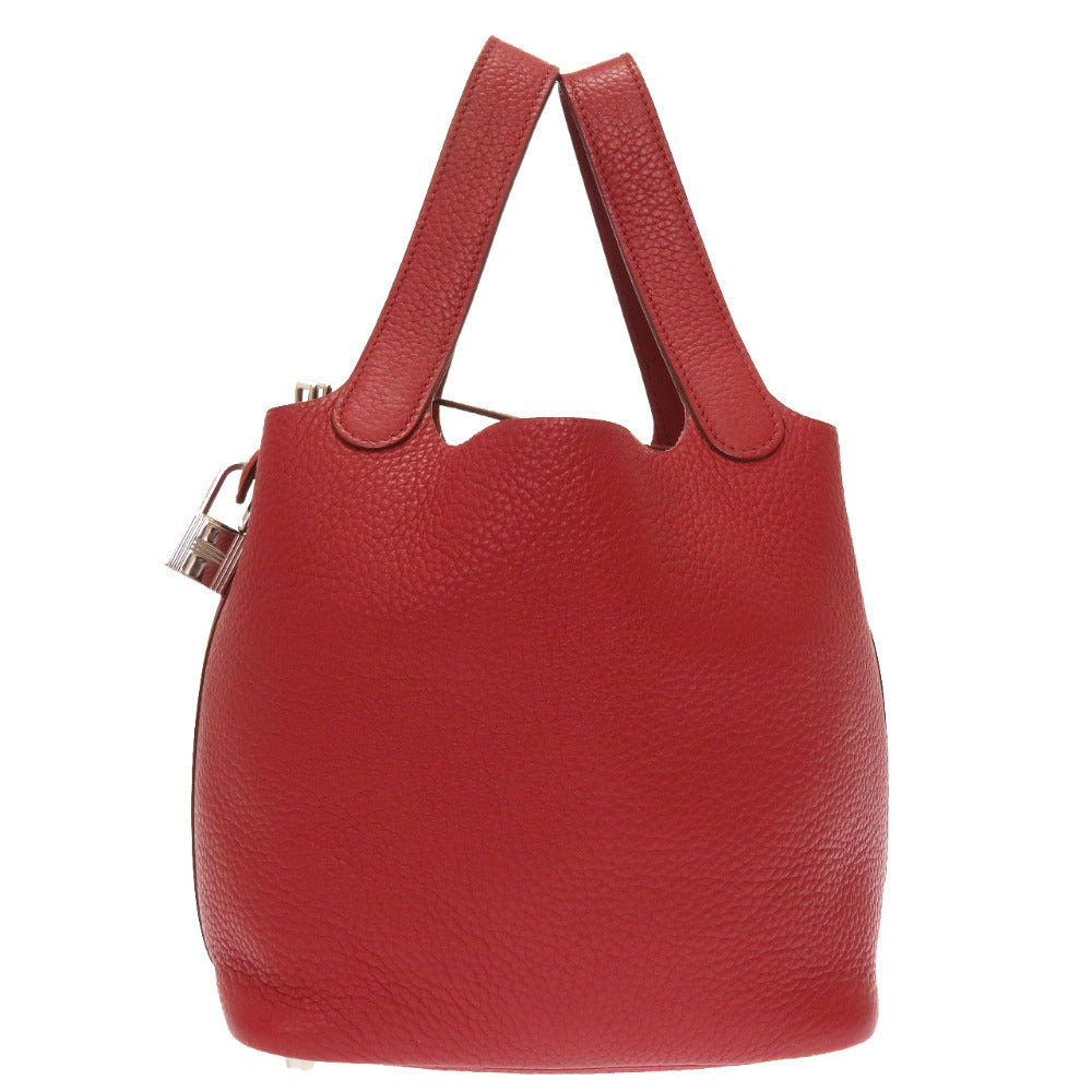 美品 エルメス ピコタンロックPM トリヨンクレマンス ルージュガランス シルバー金具 □P刻印 ハンドバッグ バッグ 赤 0018 【中古】 HERMES