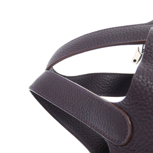美品 エルメス ピコタンロックPM トリヨンクレマンス レザン シルバー金具 □P刻印 ハンドバッグ バッグ 紫 0019 【中古】 HERMES