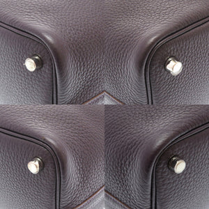 美品 エルメス ピコタンロックPM トリヨンクレマンス レザン シルバー金具 □P刻印 ハンドバッグ バッグ 紫 0019 【中古】 HERMES