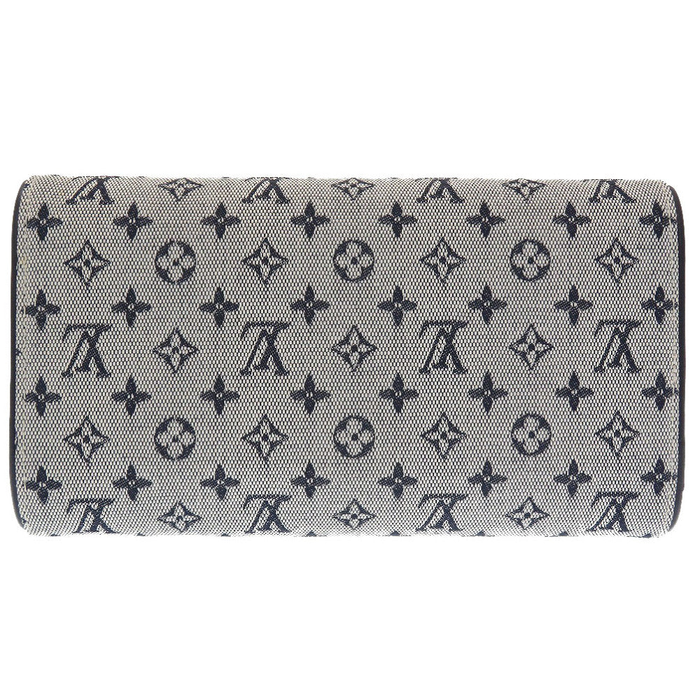 新品同様 ルイヴィトン モノグラムミニ ポルトトレゾール M92242 ブルー 3つ折り長財布 財布 0025【中古】LOUIS VUITTON