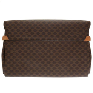 美品 セリーヌ マカダム ヴィンテージ 2way PVC レザー ブラウン 茶 ショルダーバッグ クラッチ 0058【中古】CELINE