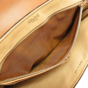美品 セリーヌ マカダム ヴィンテージ 2way PVC レザー ブラウン 茶 ショルダーバッグ クラッチ 0058【中古】CELINE