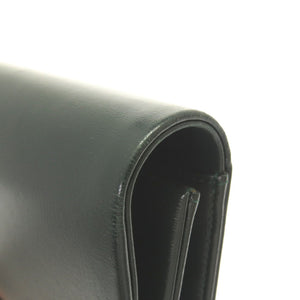 美品 クリスチャンディオール ヴィンテージ 2way チェーン CDロゴ金具 レザー グリーン 緑 ショルダーバッグ クラッチ 0059【中古】Christian Dior