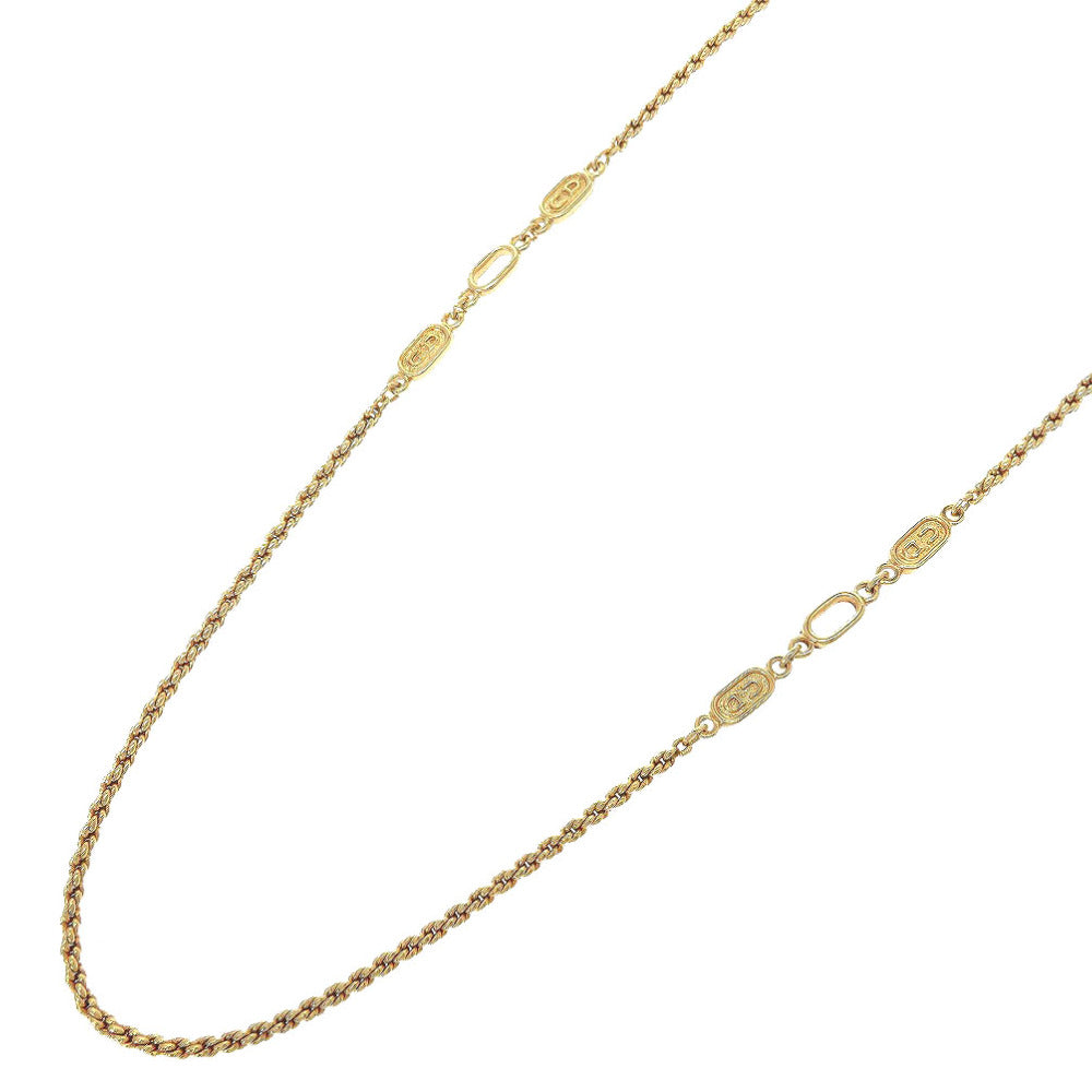 美品 クリスチャンディオール ヴィンテージ メタル ゴールド ネックレス 0068【中古】Christian Dior