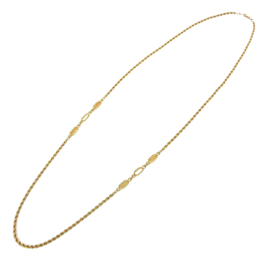 美品 クリスチャンディオール ヴィンテージ メタル ゴールド ネックレス 0068【中古】Christian Dior