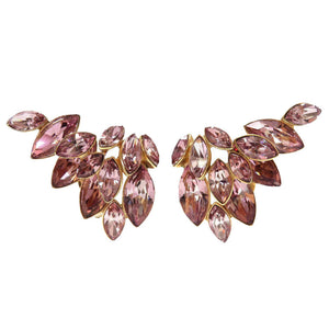 美品 クリスチャンディオール ヴィンテージ メタル ゴールド パープルストーン 紫 イヤリング 0069【中古】Christian Dior