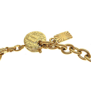 美品 イヴサンローラン ヴィンテージ 太陽モチーフ メタル ゴールド ネックレス チョーカー 0070【中古】YVES SAINT LAURENT