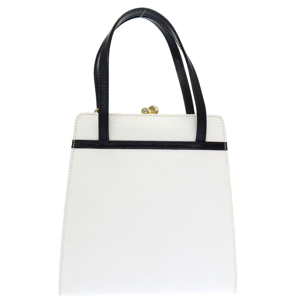 美品 サルヴァトーレ フェラガモ ヴァラリボン Q216187 レザー パンダ ホワイト ブラック 白 黒 2way ハンドバッグ 0081【中古】Salvatore Ferragamo