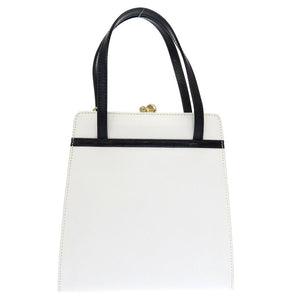 美品 サルヴァトーレ フェラガモ ヴァラリボン Q216187 レザー パンダ ホワイト ブラック 白 黒 2way ハンドバッグ 0081【中古】Salvatore Ferragamo