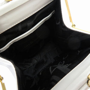 美品 サルヴァトーレ フェラガモ ヴァラリボン Q216187 レザー パンダ ホワイト ブラック 白 黒 2way ハンドバッグ 0081【中古】Salvatore Ferragamo