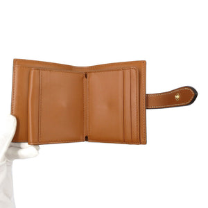 新品同様 セリーヌ トリオンフ キャンバス ストラップウォレット ゴールド金具 二つ折り財布 0092【中古】CELINE