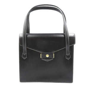 美品 クリスチャン ディオール レザー ゴールド金具 ブラック 黒 ハンドバッグ 0093【中古】Christian Dior