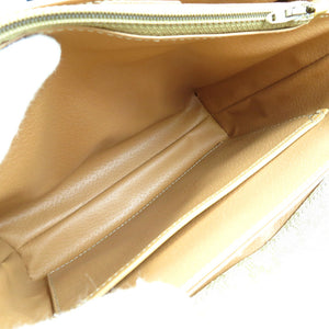 セリーヌ M14 マカダム柄 PVC レザー ベージュショルダーバッグ 0098【中古】CELINE