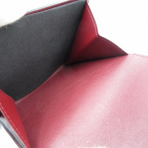 新品同様 カルティエ マストライン レザー シルバー金具 ブラック 黒 Ｗホック 三つ折り財布 0099【中古】Cartier