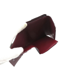 新品同様 カルティエ マストライン レザー シルバー金具 ブラック 黒 Ｗホック 三つ折り財布 0099【中古】Cartier