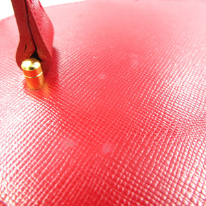 美品 バーバリー ノバチェック キャンバス レザー ゴールド金具 ベージュ レッド バニティバッグ ハンドバッグ 0105【中古】BURBERRY